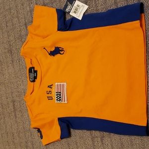 POLO Ralph Lauren Orange and blue shirt